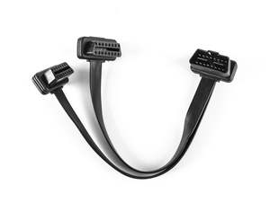 Connettore OBD 2 1ft/30cm basso profilo 26AWG in rame flessibile per autoveicoli cablaggio doppio femmina 16pin maschio sicuro GPS tutto OBDii - Product Image 5