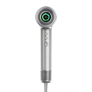 WOFU HD 602 Argent, Sèche-mains et Sèche-cheveux infrarouge 2-en-1, Plasma 38B, 110K RPM, Écran HD, Modes Animaux de Compagnie/Enfants, Buse Magnétique - Product Image 1