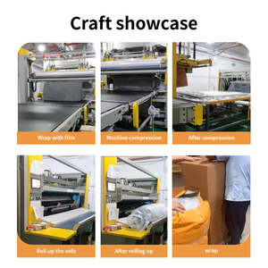 Unisofa moderno pacchetto sottovuoto a compressione per venditori caldi in schiuma di lusso in velluto Set modulare per camera da letto letto letto morbido - Product Image 4