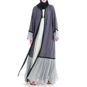 Cárdigan holgado de gasa de longitud completa para <span class=keywords><strong>mujer</strong></span>, vestido de retazos, <span class=keywords><strong>traje</strong></span> nacional árabe de Dubái, ropa <span class=keywords><strong>tradicional</strong></span> islámica musulmana - Product Image 1