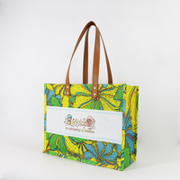 Sac de courses robuste en RPET 220 g/m² en tissu recyclé de bouteilles d'eau, ouverture supérieure, doublure renforcée 210D, design portable, marque personnalisée
