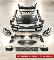 Kit carrosserie haute qualité pour Mercedes Benz Classe C W204 C260 C200 C300, pare-chocs avant modifié C63 AMG, calandre, 2008-2014, compatible OEM