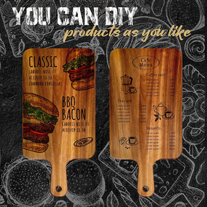 <span class=keywords><strong>Planche</strong></span> à découper en bois en vente chaude, 40x20cm, en bois d'acacia, pour servir, planches à découper de cuisine pour les jours de Thanksgiving, Noël - Product Image 4