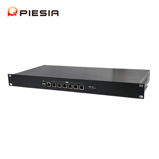 Piesia 6 Lan 19 Inch 1U Server Rack Mount Chassis J1900 J1800 E3845 Network Gateway 1U Rackmount Pfsense Firewall PC Case