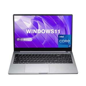 Ordinateur portable fin 15,6 pouces, Intel Core i7 11e génération, 16 Go de RAM, 512 Go SSD, Windows 11, corps métallique, lecteur d'empreintes digitales, rétroéclairage, pour le bureau - Product Image 1