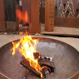Rust Corten Lubang Api Baja Bbq Pabrikan Oem Brazier Lubang Pemanas Luar Ruangan Lubang Api Corsepuluh Lubang Api Baja - Product Image 4