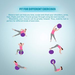 Ballon de yoga Pilates en PVC épais de haute qualité de 65 cm, directement de l'usine, pour la salle de sport, l'entraînement, la remise en forme, l'exercice, la danse - Product Image 5