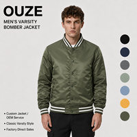S-6XL grande taille pardessus Bomber veste vert Varsity vestes logo personnalisé imperméable veste de baseball pour hommes vêtements