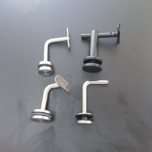 Clamp de fixation pour garde-corps de balcon extérieur en acier inoxydable à 90 degrés, sans cadre, pour verre sur mur - Product Image 3