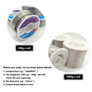 OEM 450 gramos Sn60Pb40 Rosin Core <span class=keywords><strong>Estaño</strong></span>-Plomo Alambre <span class=keywords><strong>de</strong></span> <span class=keywords><strong>soldadura</strong></span> 2,0mm <span class=keywords><strong>Soldadura</strong></span> sin limpieza con alto rendimiento - Product Image 3