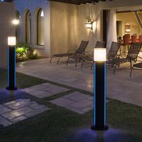 Lampes de jardin d'extérieur en aluminium LED étanches IP65, à intensité variable, contrôle par application/détecteur de mouvement, température multicolore, batterie AAA, éclairage de pelouse