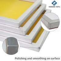 Fabrication de plaques d'impression sérigraphique en polyester à mailles variées, avec cadre en aluminium et en bois personnalisé