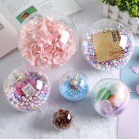 Ornements Ronds en Plastique Creux Flottants Transparents, Remplitables, Tailles Assorties, pour Noël et Mariages, Vente en Gros
