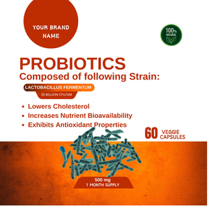 Probióticos puros 100% de alta calidad, soporte de base natural, cápsulas saludables para el sistema nervioso, etiqueta privada directa del proveedor indio - Product Image 2