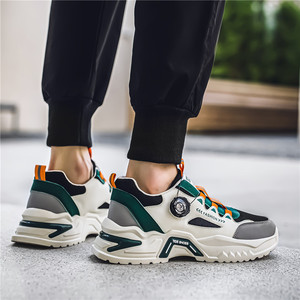 รองเท้ากีฬาลำลองแบบหัวเข็มขัดหมุนได้สไตล์เกาหลีสำหรับผู้ชาย พื้นรองเท้านุ่มกันลื่น รองเท้าวิ่งกลางแจ้งสำหรับทุกฤดูกาล - Product Image 4