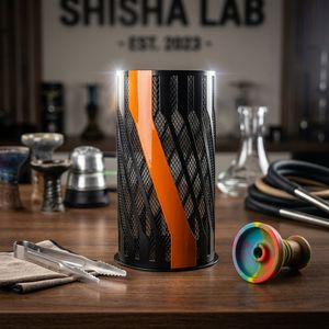 Metal Mesh Pen Holder <b>File</b> <b>Organizer</b> Desk Storage Cup Black Orange Office Supply Container - Product Image 5