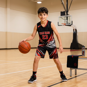Uniforme de basketball sans manches respirant style unique 2025 avec logo personnalisé et tenue d'équipe 100 % polyester imprimé - Product Image 4