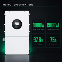 Inverter Hybrid Tenaga Surya Gelombang Sinus Murni IP65 48v 18000W 18KW Split Phase untuk Sistem Tenaga Surya Rumah Tangga