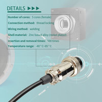 Cable de Aviación USB 2.0 AM a GX12 M12 de 4 Pines Hembra, Cable USB a GX12 de 4P 5P, Arnés de Cableado