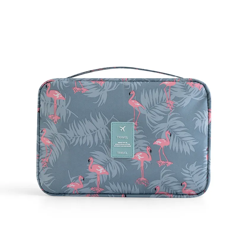 Hängende Reise Kultur beutel Kit mit Haken Beliebte Flamingo bedruckte hängende Toiletten artikel Kosmetik tasche Reise Toiletten tasche