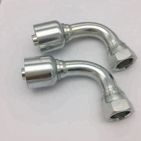 Raccord de sertissage de tuyau en promotion, coudé à 90 degrés JIC femelle, raccords de tuyau JIC mâle BSP, raccord de tuyau hydraulique réutilisable