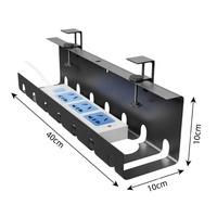 Fabrication sous le bureau Plateau de gestion des câbles sans perceuse Pince de gestion des fils de bureau debout Installer le support organisateur de cordon de bureau