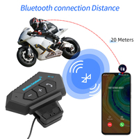 Auriculares Inalámbricos para Casco, Sistema de Comunicación Manos Libres, Impermeables, BT12, Auriculares Inalámbricos para Motocicleta
