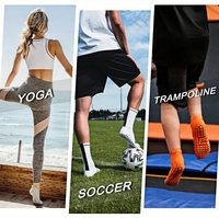 Chaussettes de yoga en coton antidérapantes pour femmes, modèle pilates d'intérieur, personnalisables avec logo sur le dessus, idéales pour la saison automne - Vente en gros