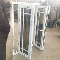 Fenêtre à battant en PVC/UPVC de style australien moderne, insonorisée, étanche, économe en énergie, avec verre trempé et antivol pour extérieur