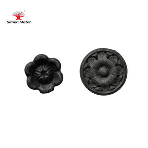 Componentes Decorativos para Cercas, Flores Ornamentales Fundidas, Flores de Hierro Forjado, Accesorios para Cercas, Flores de Acero Estampado, Inspiradas en la Naturaleza, Estilo Europeo - Product Image 4