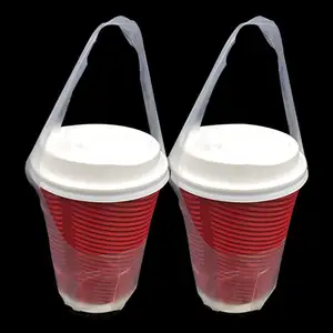 透明饮料提包塑料袋送货杯咖啡饮料杯茶汁t形袋