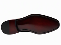 Mocassins en cuir gaufré crocodile rouge bordeaux pour hommes, à enfiler, bout rond, avec bride Penny, pour affaires, bureau, mariage