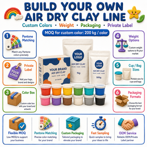 Kit de <span class=keywords><strong>Arcilla</strong></span> Seca al Aire, Ligera y Súper Suave, para Niños de 5 a 7 Años, Unisex, Herramientas de Modelado DIY, Plastilina, Slime - Product Image 2