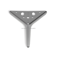 Kunden spezifische Chrom gebürstet Nickel Pistole schwarz Büro Patas de Metall Stahl Stuhl Dreieck Bett Tisch Möbel Beine Sofa Bein Metall