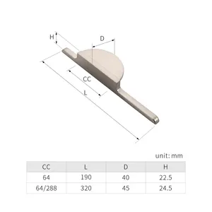 Tay Nắm Cửa Tủ Dài, Bằng Hợp Kim Kẽm, Màu Đơn Giản, Phong Cách Châu Âu