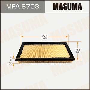 MFA-S703 tipe Panel Filter udara MASUMA sistem filtrasi tahan lama untuk FIAT untuk SUZUKI - Product Image 2