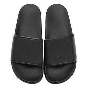 Sandales et claquettes unisexes en PVC noir uni pour hommes, avec impression personnalisée de logo et motif - Product Image 4