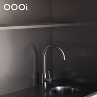 Évier monotrou en laiton massif nickel brossé moderne Robinets d'eau chaude et froide Robinet d'évier de salle de bain