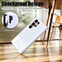 Coque de téléphone résistante aux rayures avec revêtement robuste et film magnétique 3D, coque de téléphone vierge pour sublimation pour Samsung S26 S25 S24 Ultra
