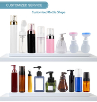 50ml 80ml 100ml 120ml 150ml Luxe Noir Mat Surface Pet Visage Nettoyant Liquide Moussant Mousse Pompe Bouteille Noir Mousse Bouteille
