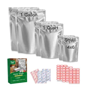 3.5g Smell Proof Packaging X50 Wallaby Aluminum Foil Mylar Bags With Oxygen Absorbers Zipper For Food Storage Made In Usa