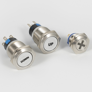 Interrupteur d'arrêt d'urgence à verrouillage IP65 12mm 16mm 19mm 22mm 25mm Bouton poussoir métallique pour barrière de portail - Product Image 2