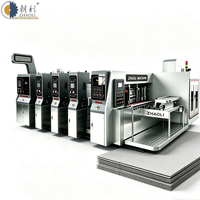 Machine d'impression, de découpe et de rainurage automatique 3 couleurs pour la fabrication de boîtes en carton ondulé