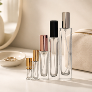Botella de Perfume de Vidrio Delgada Personalizada Profesional de 10 ml a 100 ml con Atomizador de Aluminio de Lujo para Salón de Belleza y Spa - Product Image 1