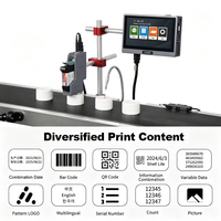 Mesin Kode Inkjet Sensor Serat Optik Otomatis TIJ2.5 Nozzle 600DPI HD Layar 7 Inci Demin S10 untuk Konveyor