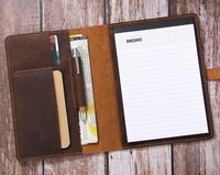 Portefeuille en cuir personnalisé A4 porte-documents portefeuille d'affaires manchon portefeuille en cuir véritable luxueux
