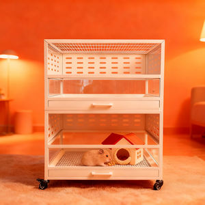 <span class=keywords><strong>Cage</strong></span> à animaux de petite taille en métal à une seule couche, de haute qualité, bien ventilée, mobile - Product Image 1