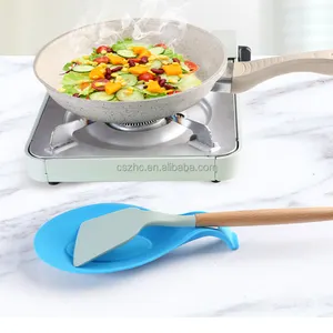Supporto per cucchiaio per mestolo da cucina in Silicone personalizzato all'ingrosso per piano cottura