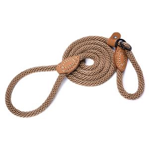 Hoge Kwaliteit Hond Touw Leash Gevlochten Lederen <span class=keywords><strong>Nylon</strong></span> <span class=keywords><strong>Slip</strong></span> Touw Halsband Voor Kleine Medium Grote Huisdier Halsbanden - Product Image 1