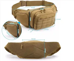 BSCI कस्टम छुपा ले पाउच पिछाड़ी पैक पिस्तौलदान सामरिक कमर बैग